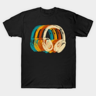 retro hip hop headphone T-Shirt